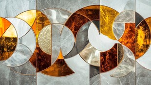 几何拼接艺术金属装饰画