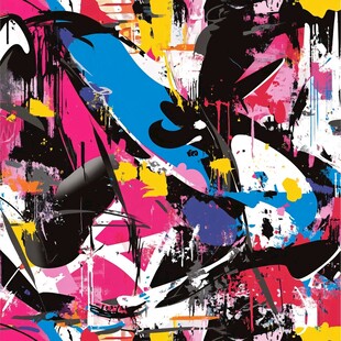 绚丽多彩街头涂鸦艺术画