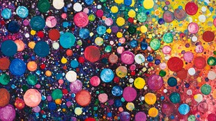 缤纷多彩的抽象圆点艺术