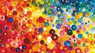 多彩圆形图案绚丽背景