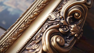 复古精美金色雕花画框