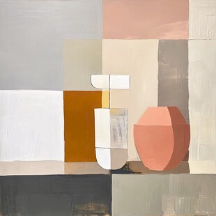 几何风格静物抽象艺术画