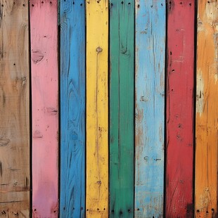 多彩木板墙 视觉新体验