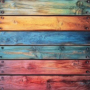 多彩木板拼接纹理背景图