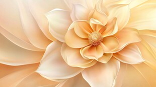 梦幻柔美橙色花卉特写