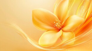 金色梦幻花朵唯美背景图