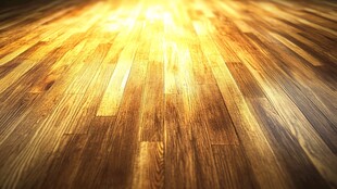 木质地板的暖光闪耀瞬间