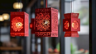 中式红灯笼 点亮传统氛围