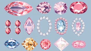 多彩精美宝石集合