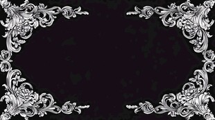 复古银花纹饰边框图案