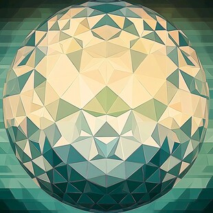 几何多边形拼接立体圆球
