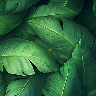 热带阔叶背景图