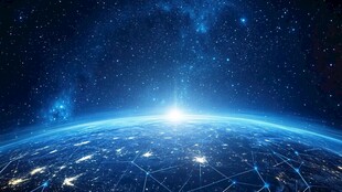 浩瀚宇宙下的地球科技景观