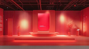 红色主题展厅 亮眼舞台设计