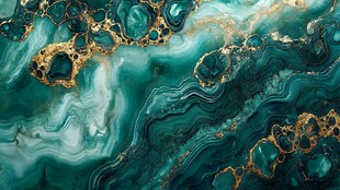 绿金交织的梦幻纹理