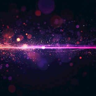 梦幻紫色光效粒子背景图