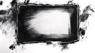 黑白墨韵边框背景图