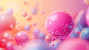 梦幻多彩泡泡背景图