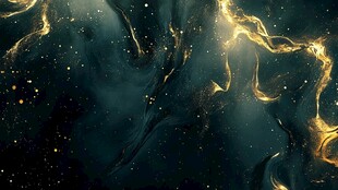 梦幻金色流体宇宙背景图