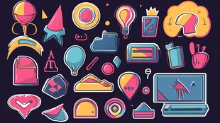 多彩创意图标集合