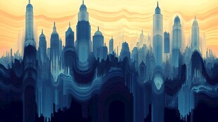 梦幻都市天际线黄昏景象