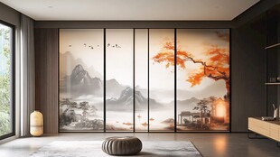 中式屏风客厅的雅致风景