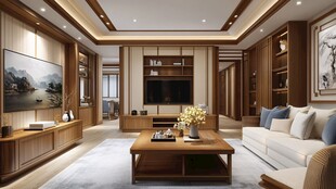 中式典雅客厅家居效果图