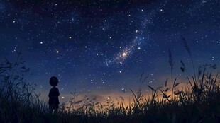 仰望星空的孤独小孩