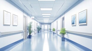 医院明亮走廊场景