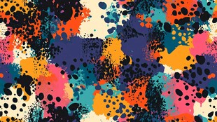 多彩泼墨抽象图案背景