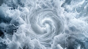 汹涌漩涡海浪壮丽景象