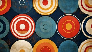 多彩圆形图案背景纹理