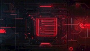 科技感红色电路背景图