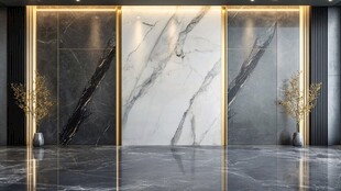 现代奢华大理石玄关设计