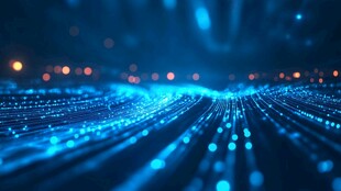 梦幻蓝色科技光线背景图