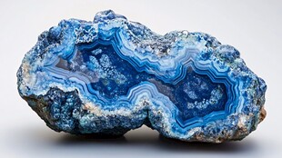 绝美蓝色玛瑙矿石标本