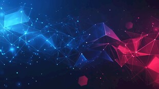 梦幻科技感几何图形背景