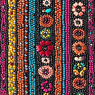 多彩珠饰图案纹理