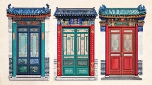 中式传统精美古典宅门