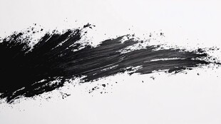 黑色墨痕笔触艺术画面