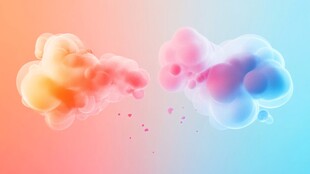 梦幻彩色烟雾云朵背景图