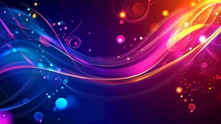 梦幻炫彩流动光效背景图