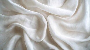 柔软白色织物纹理特写