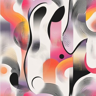 抽象动感几何图案艺术画