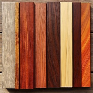 多样实木板材展示