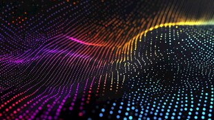 绚丽动感的数字粒子波纹