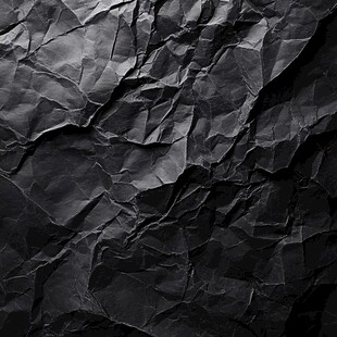 黑色褶皱纸张纹理背景