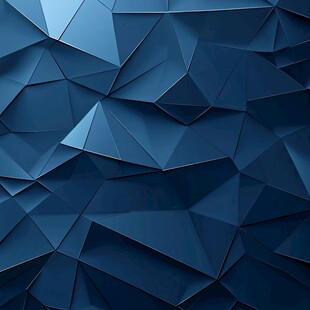 深蓝色多边形立体几何背景