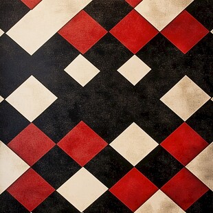 复古红黑白格纹图案背景