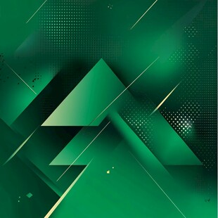 绿色几何三角科技风背景